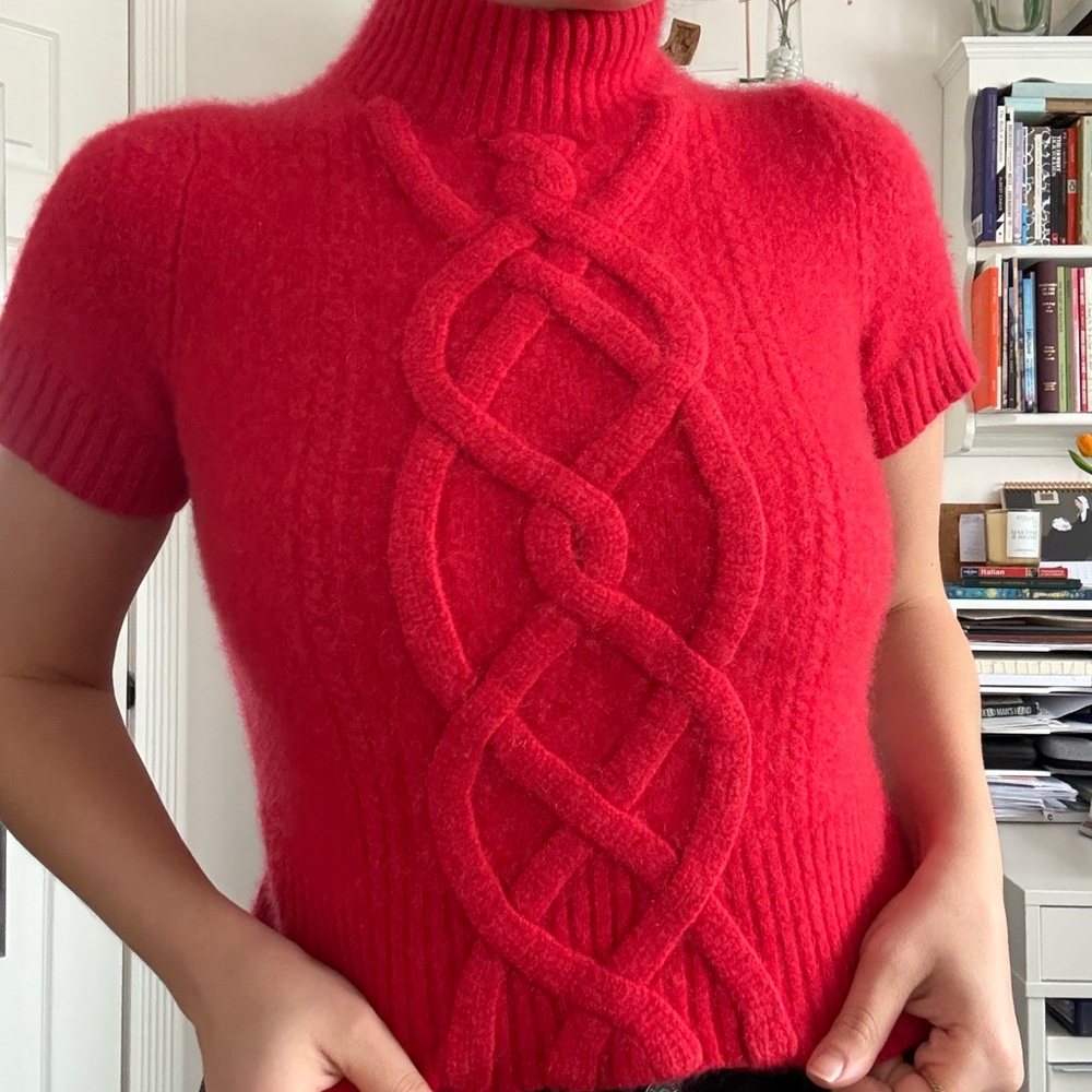 Lord & Taylor Vibrant Red Turtleneck Sweater